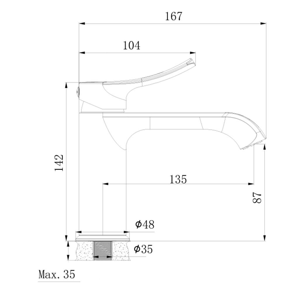 Modern Brass Gun Grey Single Hole Bathroom Water Basin Faucet Basin Mixer Faucet