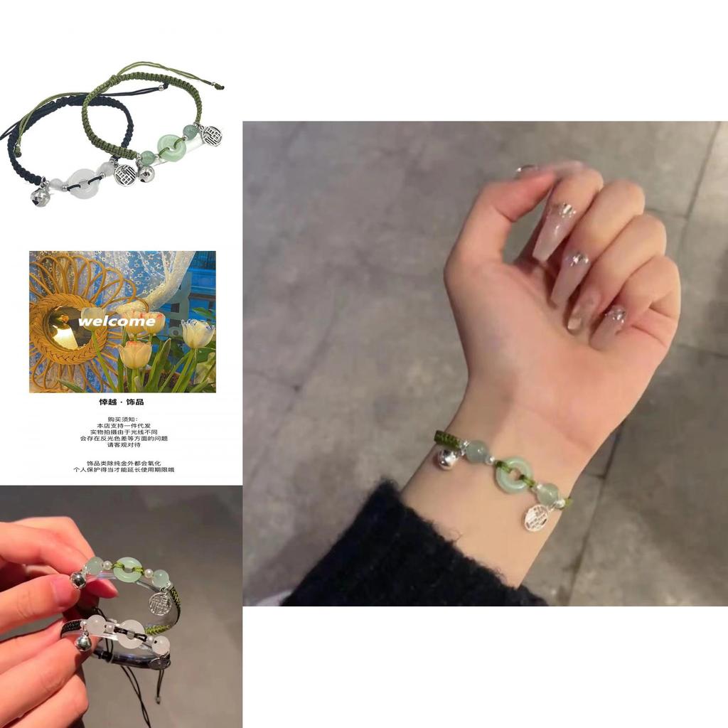 Регулируемый Простой Модный Тренд Черный Веревочный Браслет Для Пар Ручная Работа Подарок