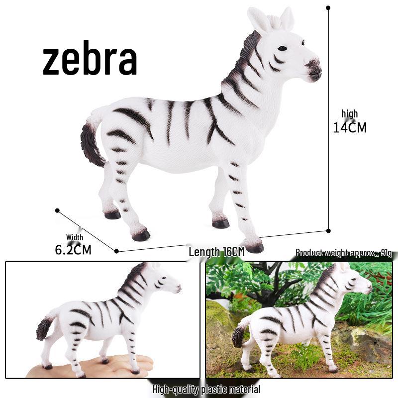 Kids' Wild Animal Figures: Lion, Tiger, Cow, Goat, Rhino, Horse, Leopard, Elephant - Plastic Educational Toys