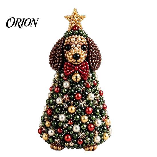 Christmas Gift for Craft Lovers Animal Themed Beaded Tree DIY Kit, Cute Bead Jewelry Making Materials Handmade Set, Desktop Ornament Kids Adults