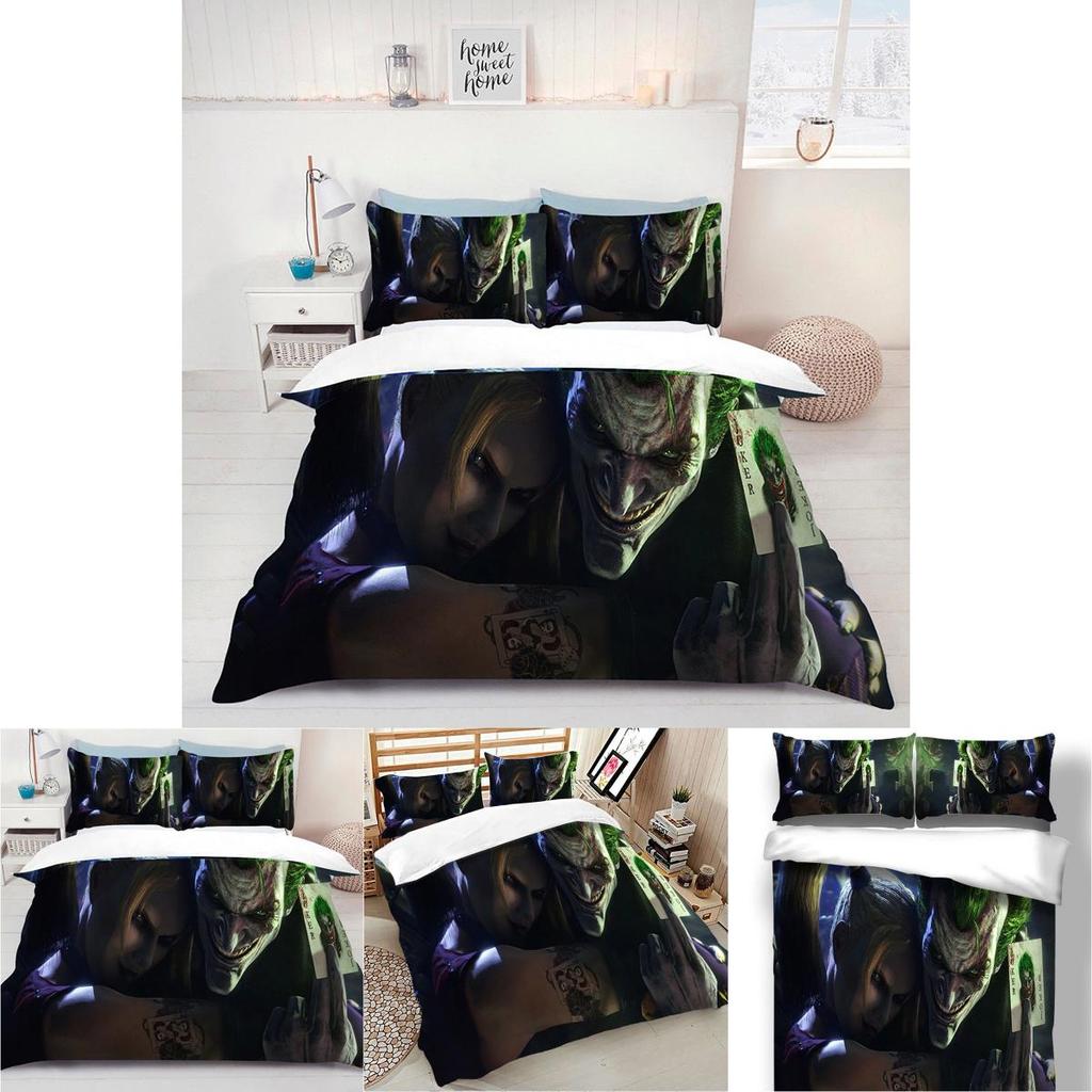 Megamind Quinn Harley Joker Duvet Cover With Pillow Cases Cartoon Set Bedding