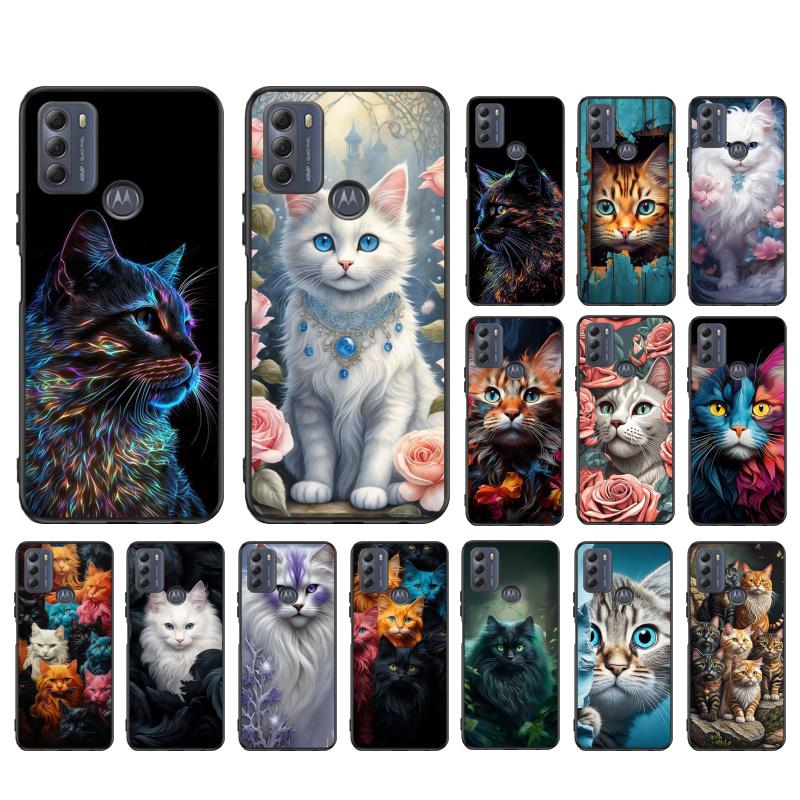 Чехол для телефона Cat Art для Moto Edge 50 40 Pro Edge 40 30 Ultra Neo Fusion G Power G Stylus G Play E32 E20 E40