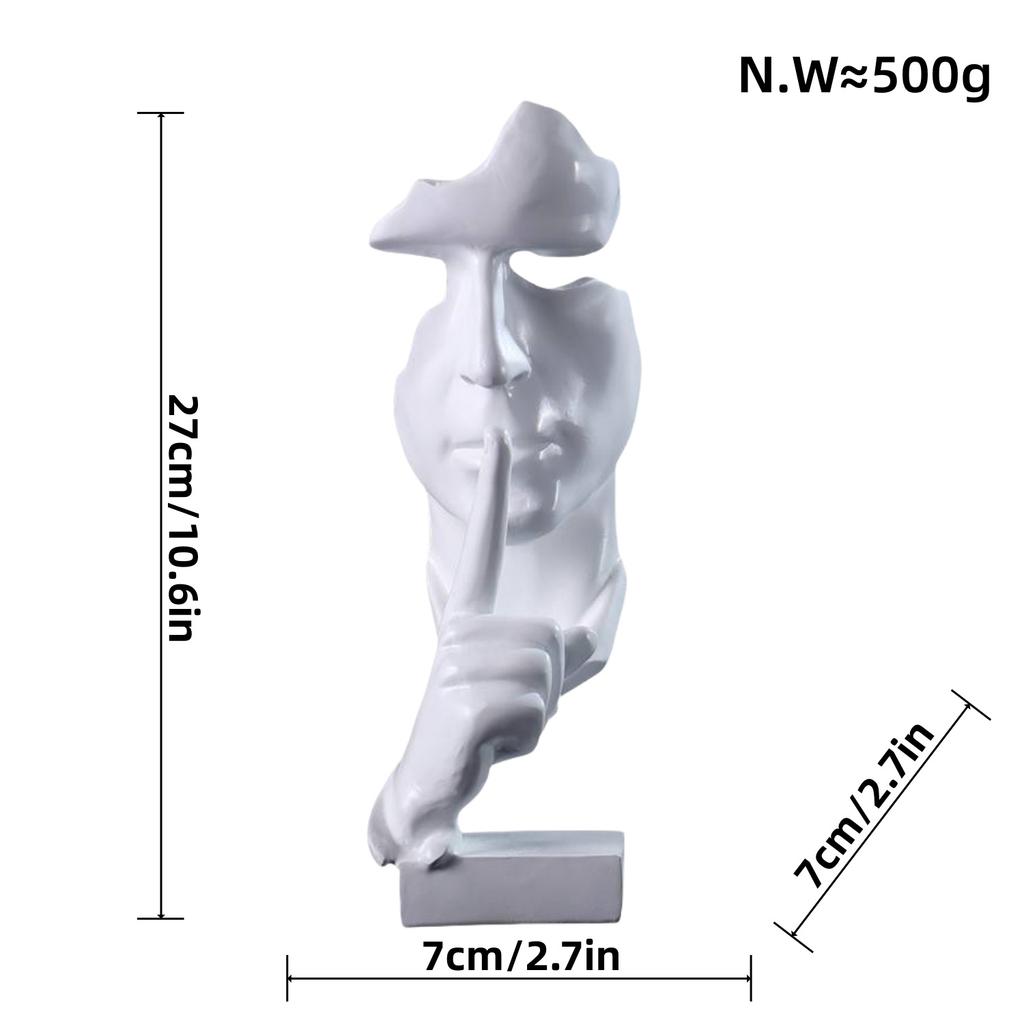 Европейская тишина - золотая фигура, абстрактная статуя, украшение из смолы для гостиной, офиса, рабочего стола, украшения, принадлежности