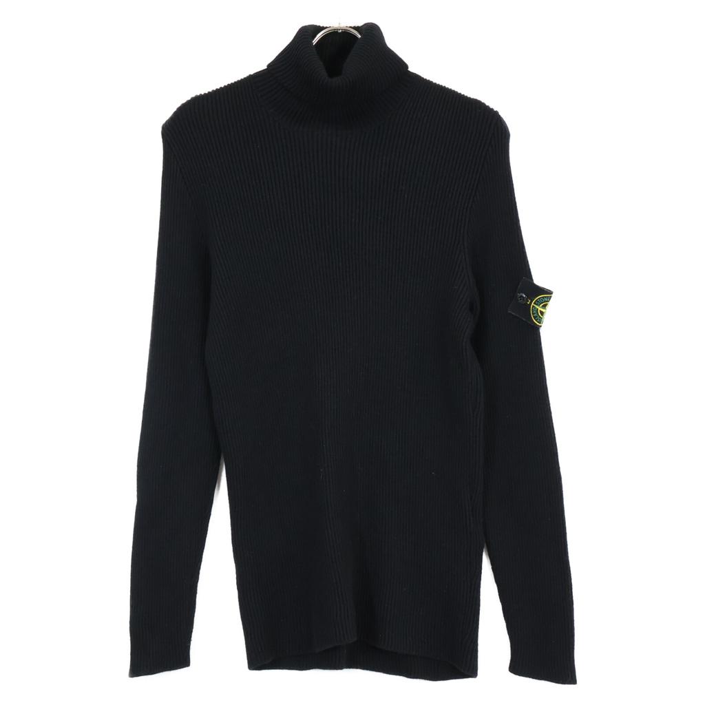 STONE ISLAND Отличное состояние 7315522C2 20AW трикотажные топы с высоким воротником L черный б/у