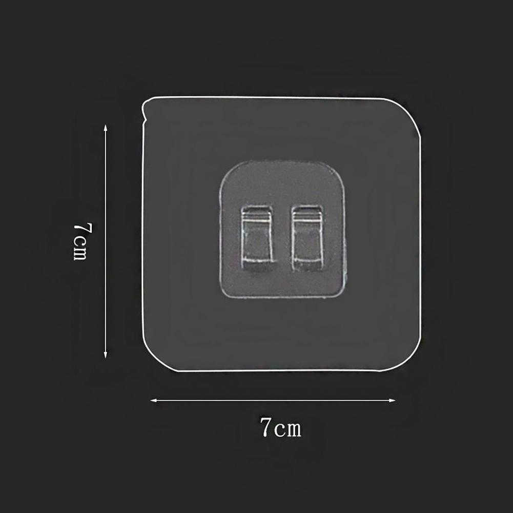 Настенные многофункциональные крючки Прозрачный самоклеящийся крючок Без перфорации Кухонная полка для хранения в ванной комнате Держатель Крючок на наклейках без следов