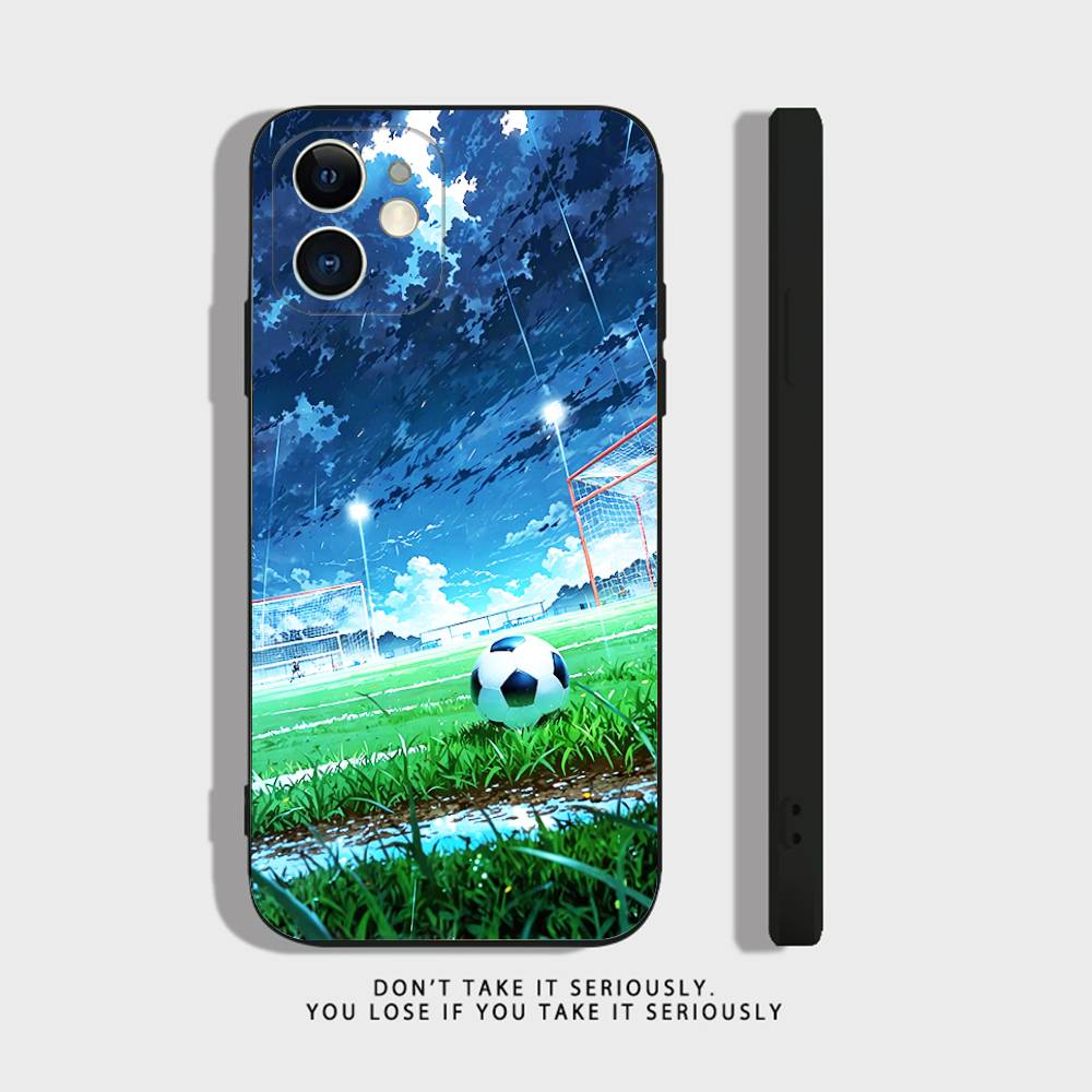 Спортивный чехол для телефона с футбольным дизайном Для iPhone 17,16,15,14,13,12,11,X,XR,XS,Plus,Mini,Pro,Max Мягкий черный Ударопрочный чехол