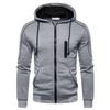 Мужская толстовка на молнии, обычная толстовка на молнии, спортивный джемпер, пальто с капюшоном, теплая куртка