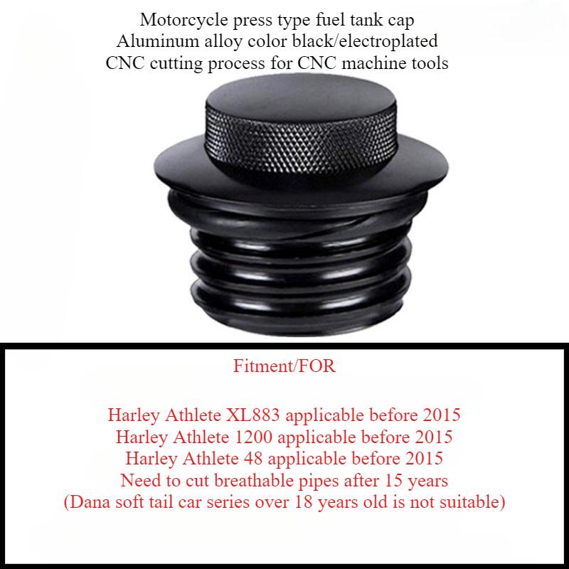 Motorcycle accessories suitable for Harley Davidson modified press type fuel tank cap CNC fuel tank pop-up top cover