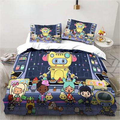 Новый игровой комплект постельного белья Toca Life World Excavator Sheet King Twin Double Child Bedding Set Mircofiber или Polyester Bedding Cover Set