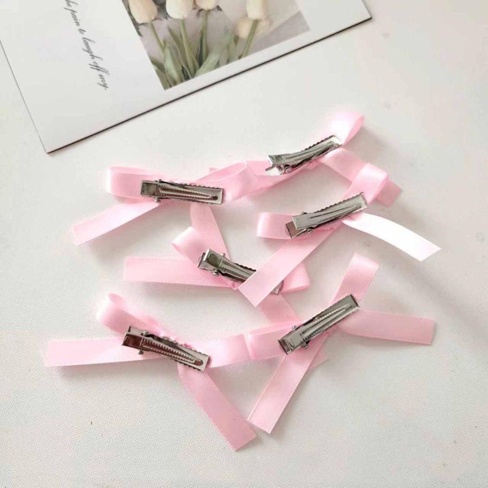 Sweet Bowknot Hair Clips Ribbon Fairy Barrette Ballet Bow Hairpin Girls