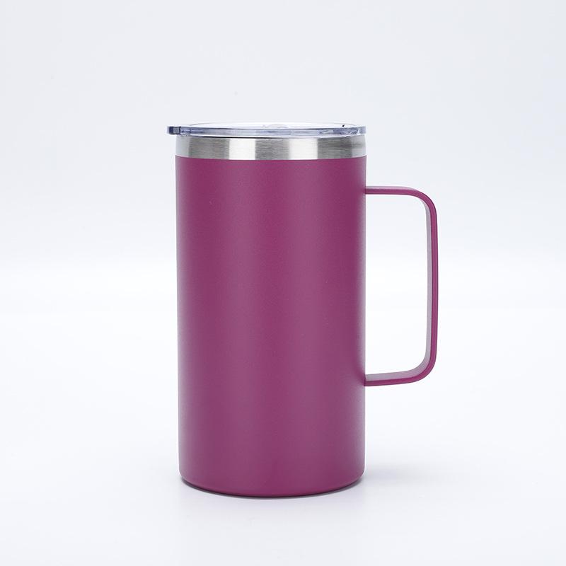 20oz Stainless Steel Thermos Cup with Straw and Handle - Perfect for Coffee and Cold Drinks