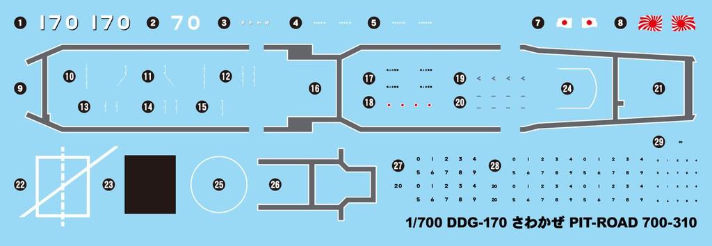 Pit Road 1/700 Skywave Series Japan Maritime Self-Defense Force Destroyer DDG-170 Sawakaze Plastic Model J105