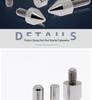 Stainless Steel External Thread Dowel Pin with Tapered/Round/Flat Head, Locating Column M3/M4/M5/M6