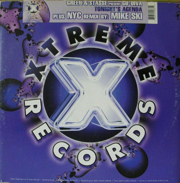 12inch Record MOE GREEN & DUANE STASSE PRESENT GO - Tonight's Agenda XTR805 Xtreme Records 2000 US Dance & Electronica Used