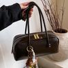 Simple Retro Portable Bowling Bag Women's 2025 Autumn New Casual Pillow Bag Commuter Shoulder Armpit Bag