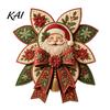 Christmas Ornament Making Kit Quilt Bow DIY Sewing Kit, 3D Handmade Decorative Ornament, Pre-cut Home Decor Fabric And Step-by-Step Guide Crafting Set