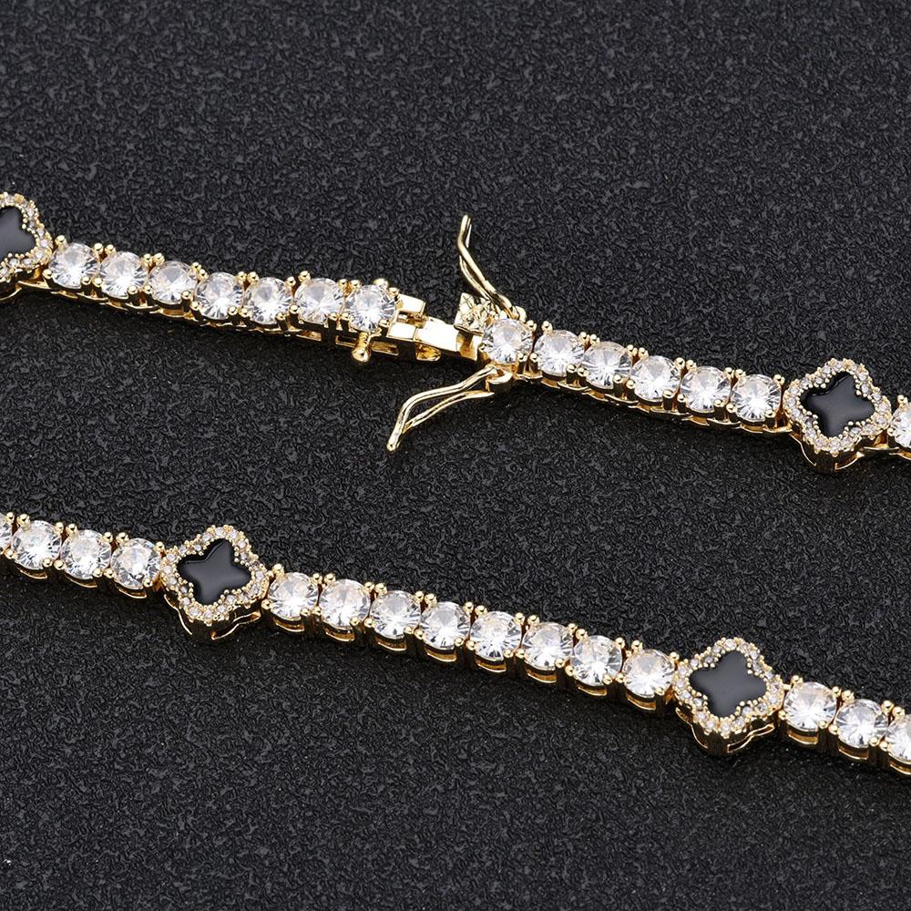 NY Fashion Design Dainty Tennis Chain Gold/Silver Plated Zircon Bracelet Luxury Hip Hop Jewelry for Men Women party Gift