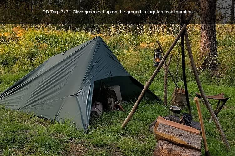 DD Hammocks Tarp Tarp Hammock Forest Green Wholesale from UK High Breaking Strength Carabiner Included / [Direct Manufacturer] (product) (tarp 3x3)