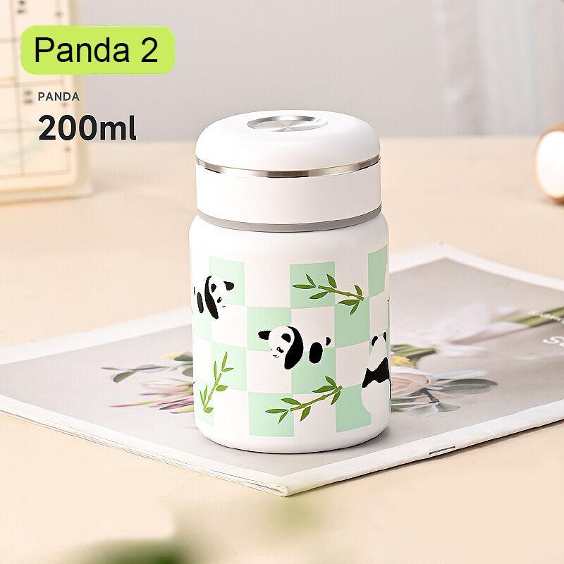 316 Stainless Steel Thermo Bottle 200ml Mini Termos Water Bottle Cute Panda Thermal Tumbler Coffee Travel Mug Water Thermos
