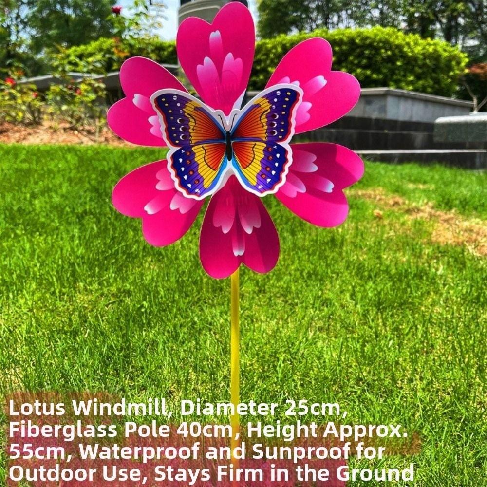 Multistyles Flower Butterfly Windmill Colorful Standing Lawn Flower Pinwheel Picnic Decor Toys
