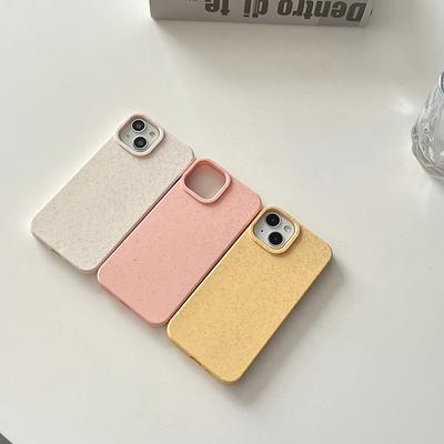 Экологичный чехол из пшеничной шелухи 13 для iPhone15PROMAX для Apple 14PLUS Мобильный телефонный чехол 11 Биоразлагаемый 12 Мягкий XR