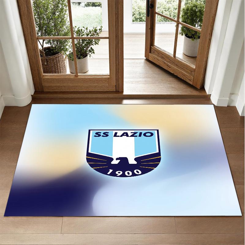 Lazio FC Design Crystal Velvet Rug Soft Decorative Mat for Bedroom Entrance