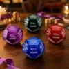 Holiday Gift Exchange Dice Santa Swap Dice, Christmas Stocking Stuffers White Elephant Dodecahedral Glitter Multi-sides Game for Present Party