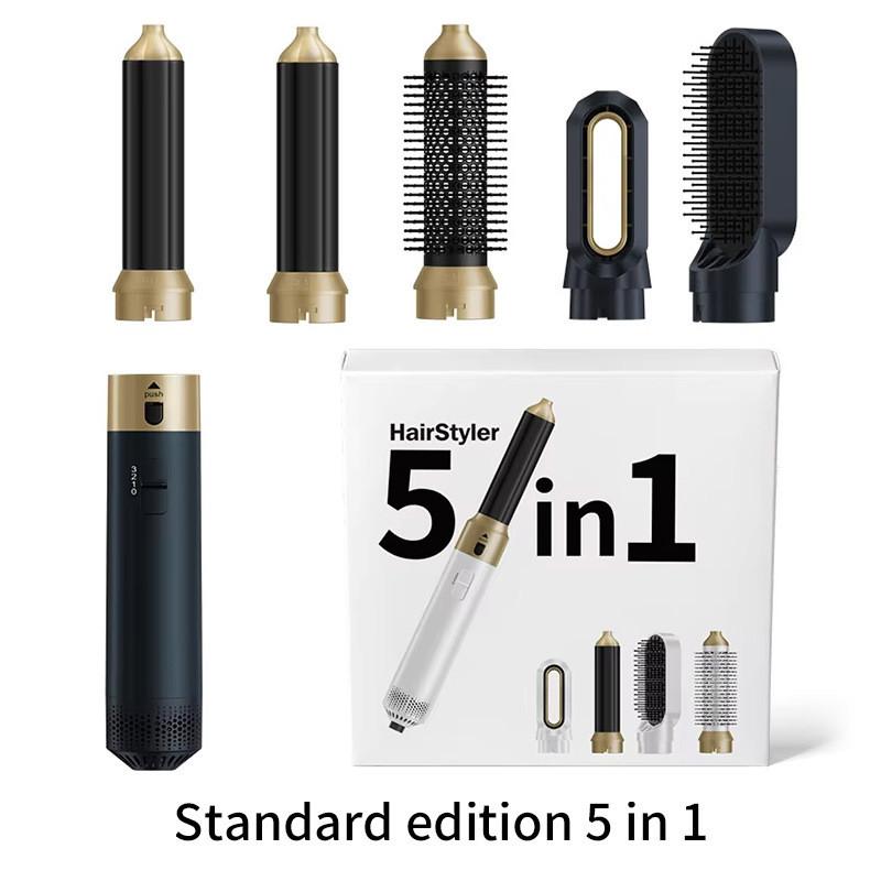 Многофункциональная расческа с горячим воздухом 5-в-1 для выпрямления и завивки, фен двойного назначения, высокоскоростная автоматическая плойка