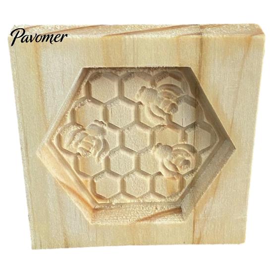 Easy Clean Dough Decorating Tools Wood Cookie Cutter Mold, Round Gingerbread Biscuit Stamp for Festive Holiday Stamps DIY Baking, Cake Fondant
