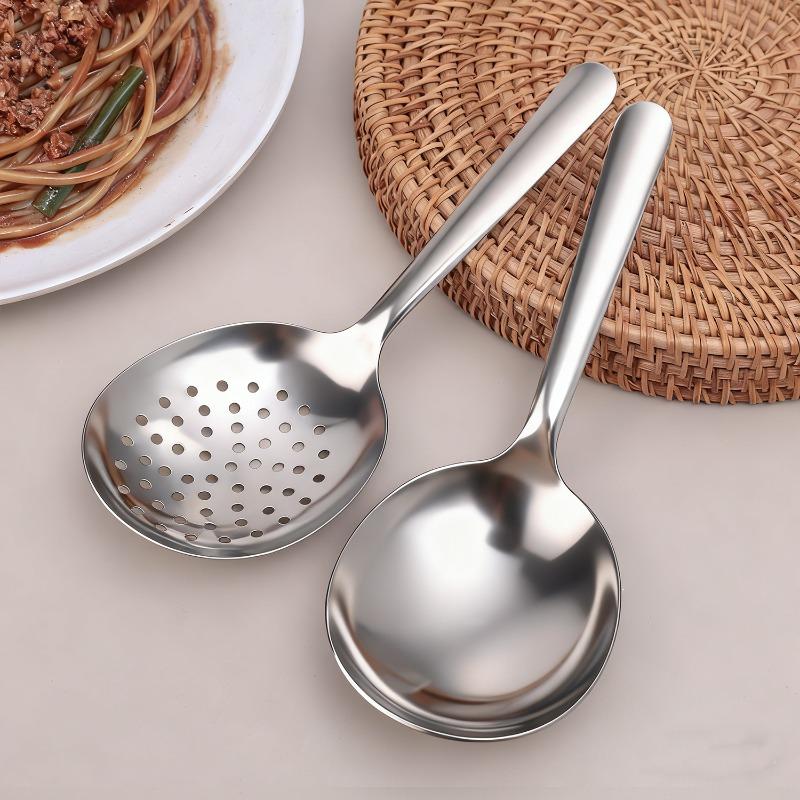 Long Handle Stainless Steel Soup Spoons Metal Serving Spoon Fruit Ice Cream Scoop Tablespoon Ladle Household Kitchen Utensils4