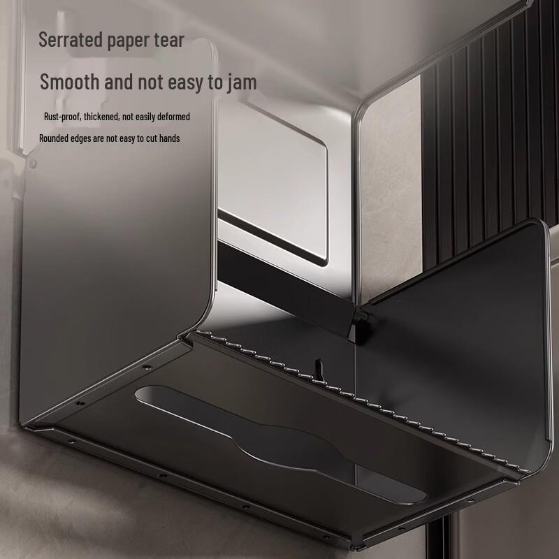 Настенный держатель для туалетной бумаги из космического алюминия с полкой для хранения