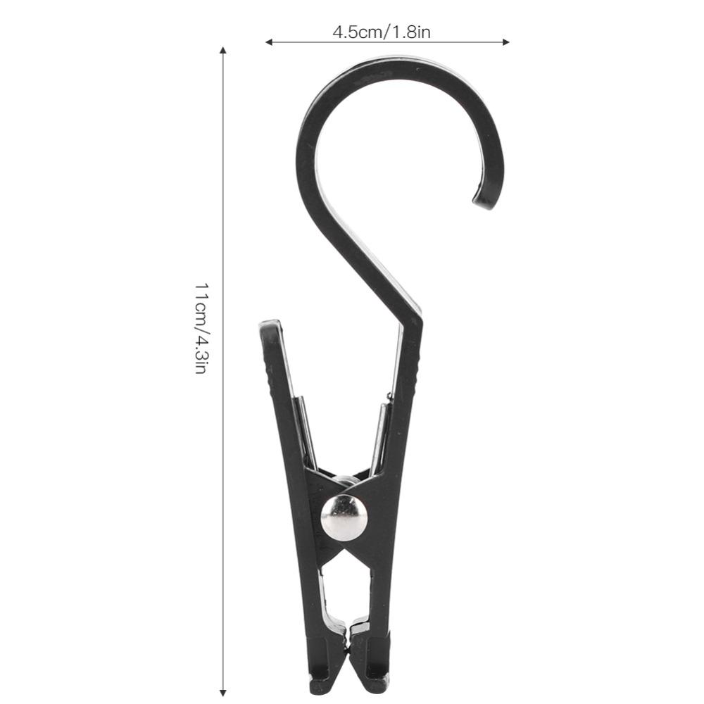 10 Pcs Plastic Multipurpose Hanging Clips Lightweight Storm Proof Lockable Tent Tarp Hook Clips Black Camping Hooks Camping Tent