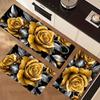 1 шт. Кухонные коврики против усталости, Принт "Золотая роза", Водонепроницаемый Нескользящий Толстый Мягкий Кухонный коврик Сверхпрочный Комфортный Коврик для стояния для кухни