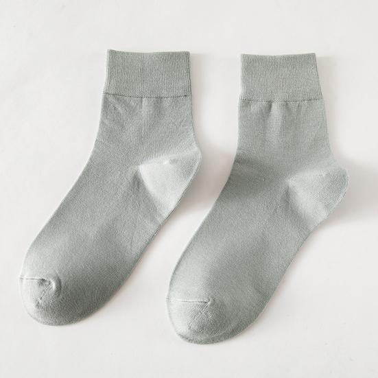 1 пара хлопковых носков унисекс средней длины без запаха, однотонные, высокая эластичность, противоскользящие, дышащие, мягкие