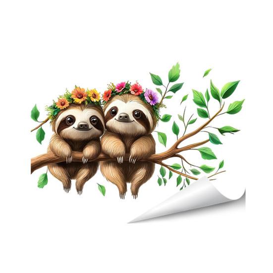 Статические наклейки на окна Смешные мультяшные животные Многоразовые наклейки на окна Водонепроницаемые Съемные наклейки для комнаты Офиса Дома Стеклянных дверей Декор окна