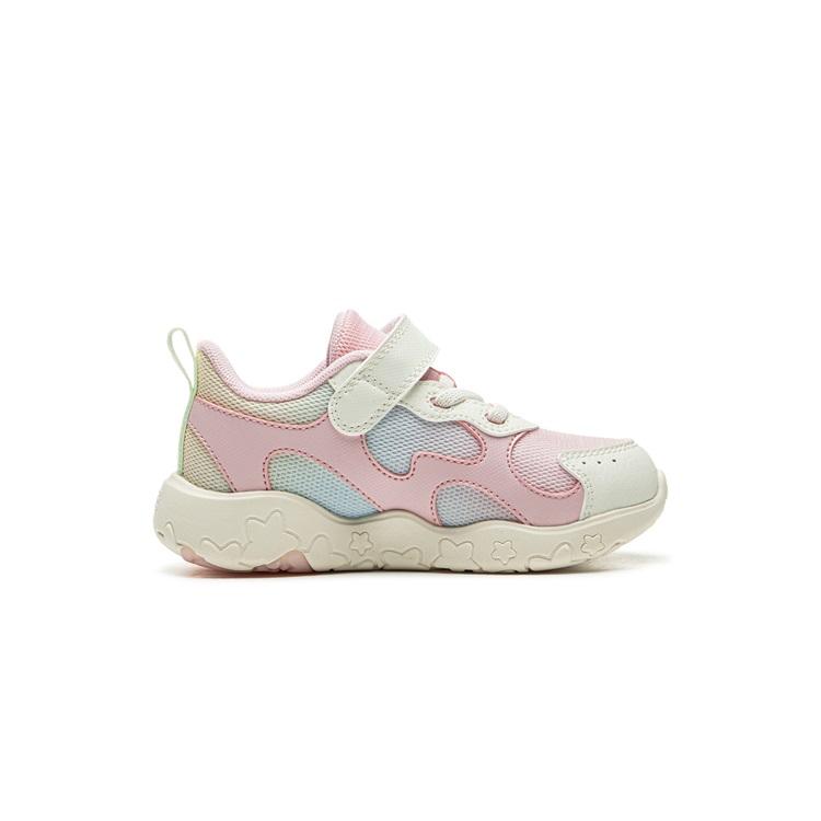 Li Ning Kids Comfortable Versatile Non-Slip Wear-Resistant Breathable Low-Top Casual Shoes Kids Casual Shoes Pink Blue YKNU108-4