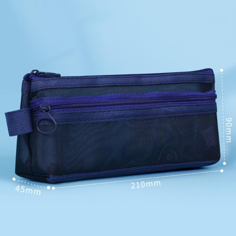 Сетчатый пенал Прозрачная косметичка Новые прозрачные пеналы Школьные офисные принадлежности
