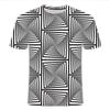 Creative 3D Print Weaving Texture T-shirt Men Summer Casual Street T Shirts Personality Round Neck Short Sleeves Tees Tops