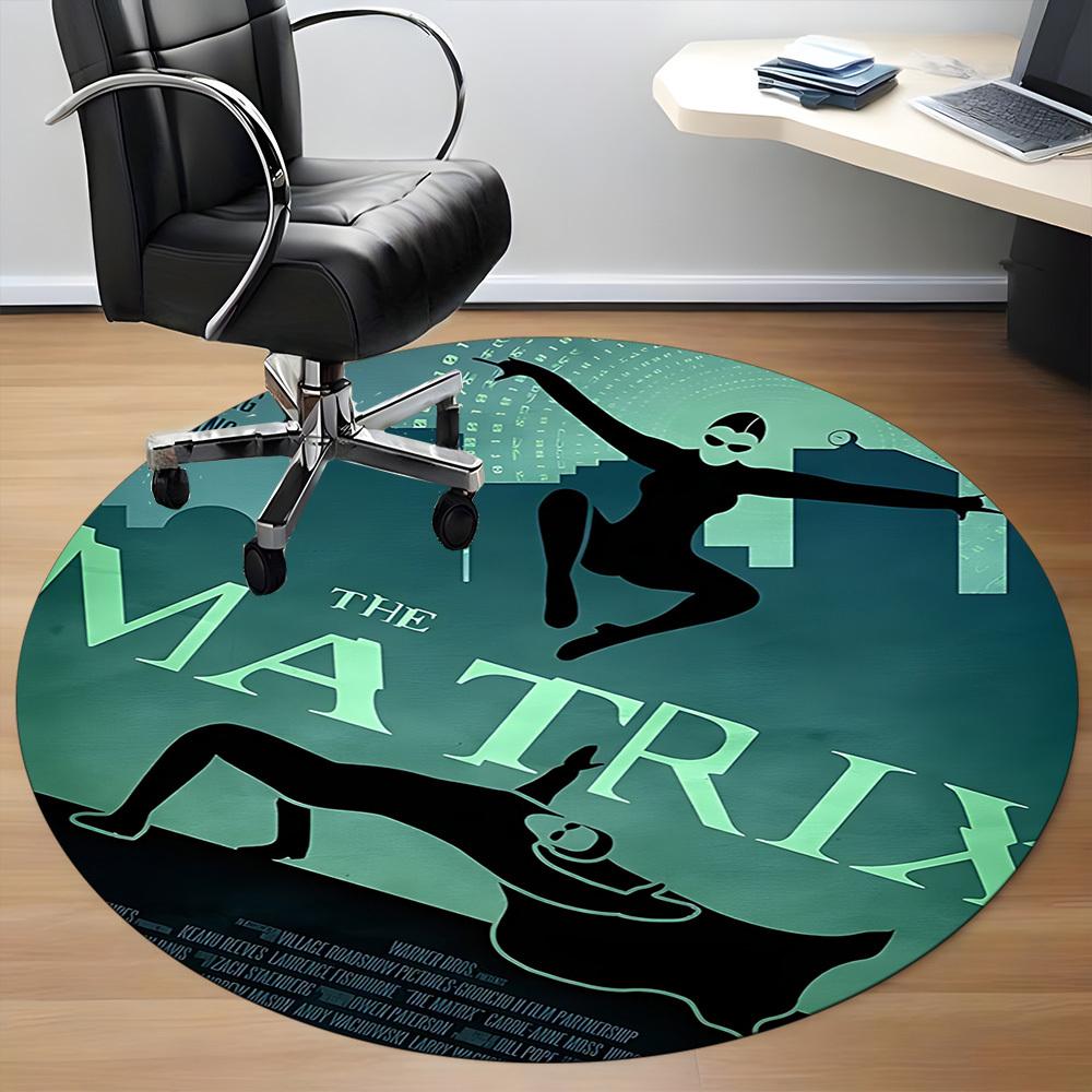 1 шт. Круглый ковер The Matrix Office, Под офисные стулья, Спальня, Гостиная, Декор для дома, Декор комнаты, Доступен в различных размерах