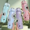 1PC Dandelion Seed Floral Texture 750ml Color Plastic Sports Water Bottle Leakproof Flip Straw Lid For Sports Office Home Use
