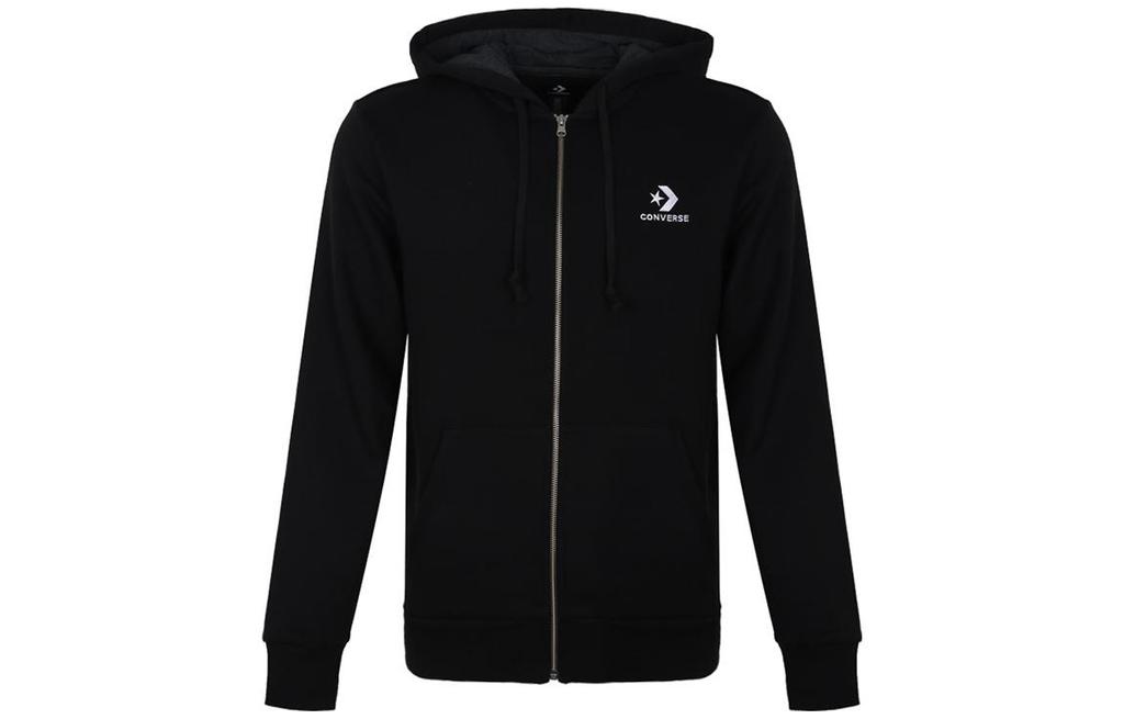 Converse Jackets Men's Black Hooded Thickened Other 10008813-A01