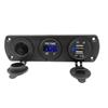 3 IN 1 Panel 3.1A Dual USB Car Charger LED Voltmeter Power Socket Adapter DIY Kit for Car Marine Motorcycle RV