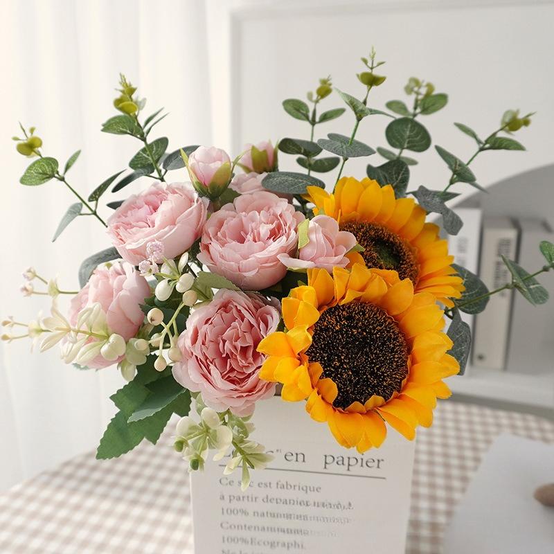 1PC Artificial Sunflower Bouquet, Living Room Decoration, Home Decor, Wedding Decoration, Party Decoration