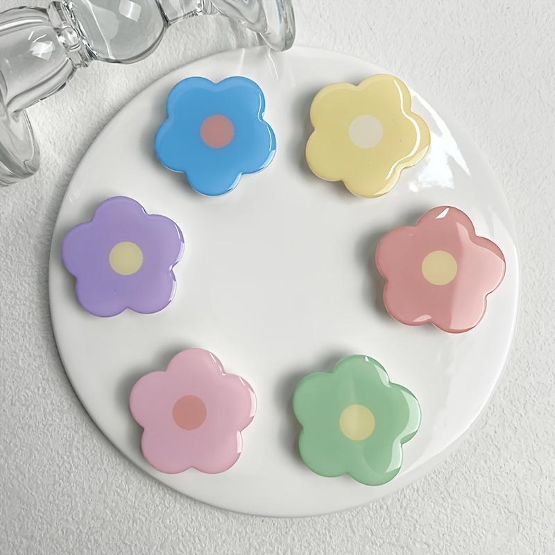 Clear Flower Folding Expandable Mobile Phone Grip Holder Socket Pocket Support For IPhone 16 Finger Ring Griptok Expanding Stand