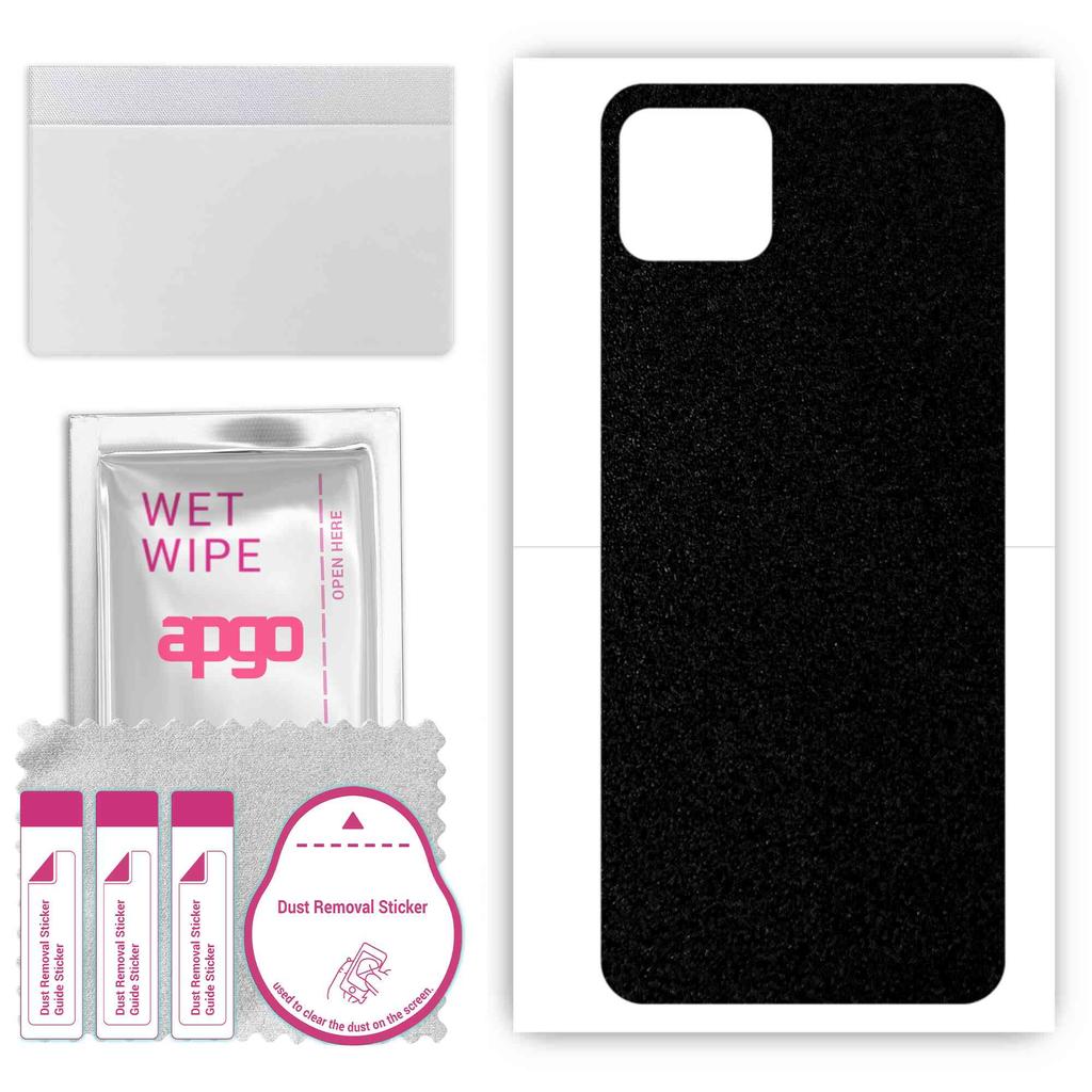 apgo Protective Skin Sticker for the Back Compatible with Oppo A72 5G, Wrap Film, Foil, Vinyl - Pattern Matte Black