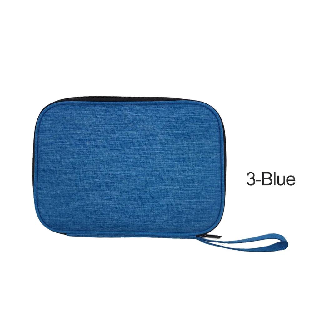 Сумка Многофункциональная Дорожная для переноски для хранения ремешков для часов Сумка-чехол Портативный кейс Коробка для кабеля для передачи данных Водонепроницаемая ткань 300D