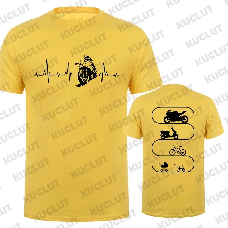 Футболки с принтом «Автомобиль, велосипед, мотоцикл, эволюция», классическая одежда, летняя футболка с круглым вырезом и коротким рукавом для мужчин, топы