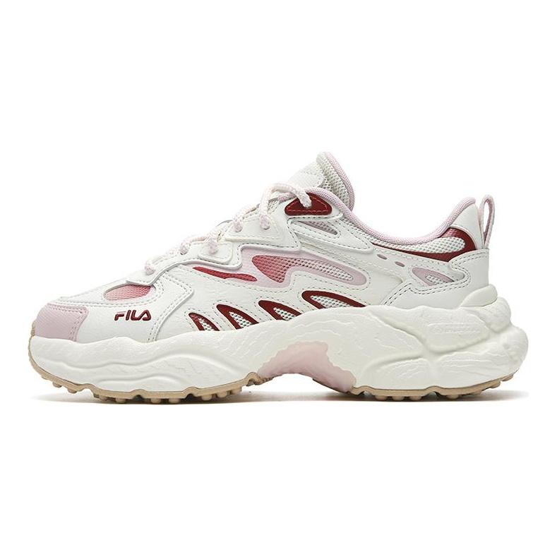 Fila FERN Устойчивые к истиранию, Дышащие, Легкие Низкие Кроссовки на массивной подошве Женские Белый Розовый F12W622118FMP