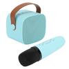 Мини-караоке-машина с беспроводным микрофоном, портативная Bluetooth-колонка для детей и взрослых, синяя