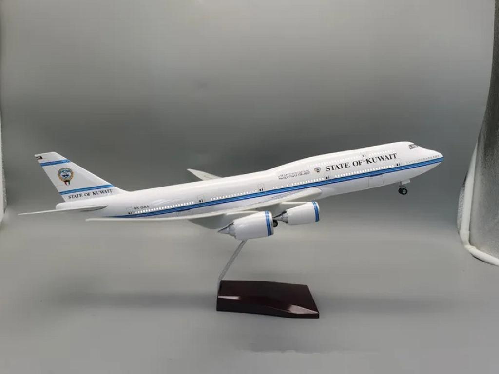 Литой смоляной 47-сантиметровый масштабный самолет 747 B747, имитация самолета, готовый смоляной, авиалинии, рождественский сувенир, коллекция, декор